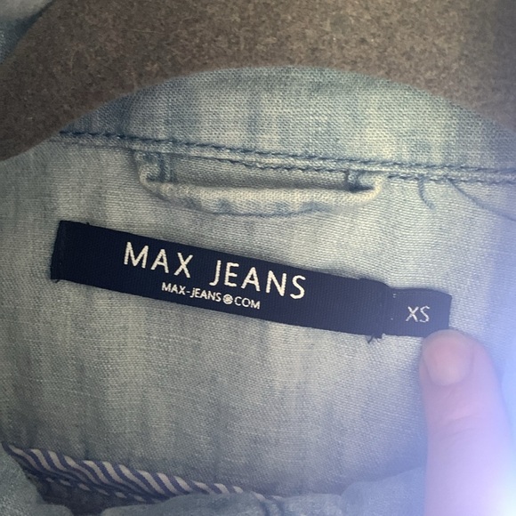 Max Jeans Light Blue Denim utility Jacket size xs - Picture 4 of 8